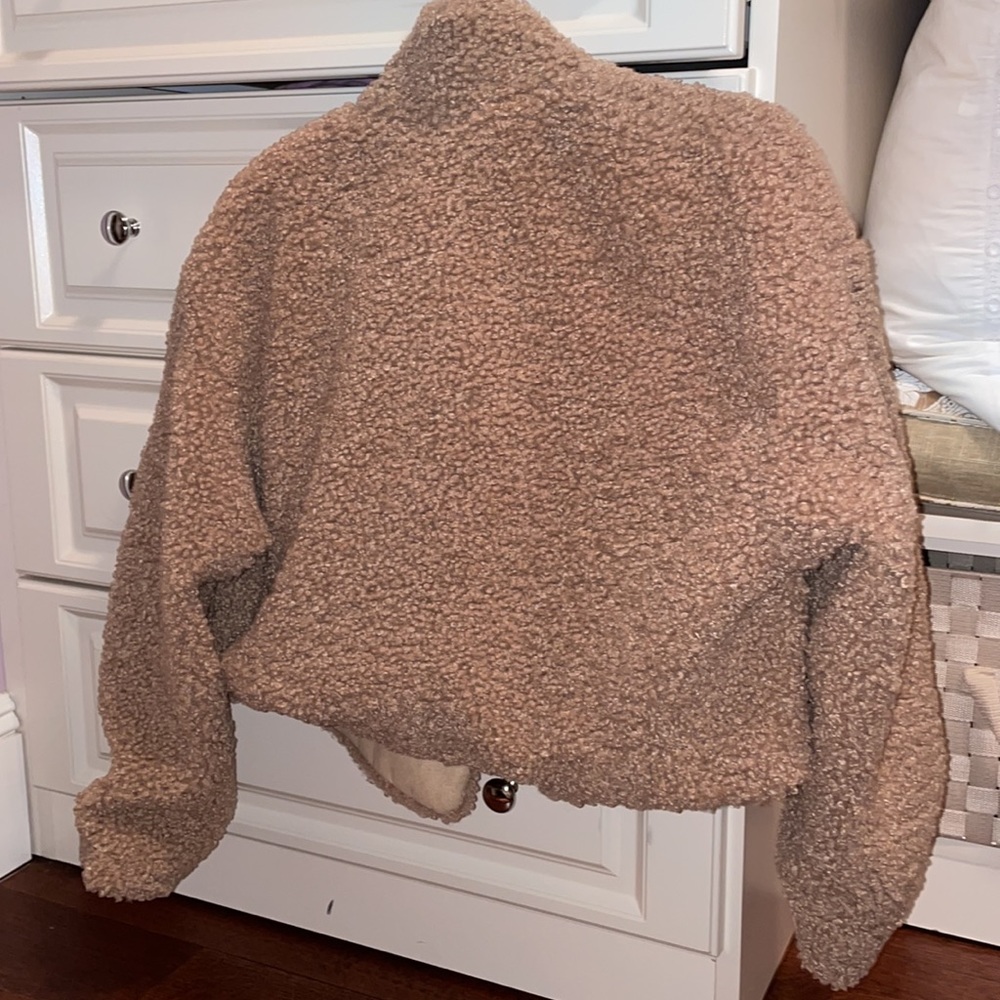 French Connection Cropped Teddy Jacket - image 3